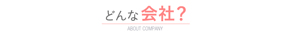 どんな会社？　ABOUT COMPANY